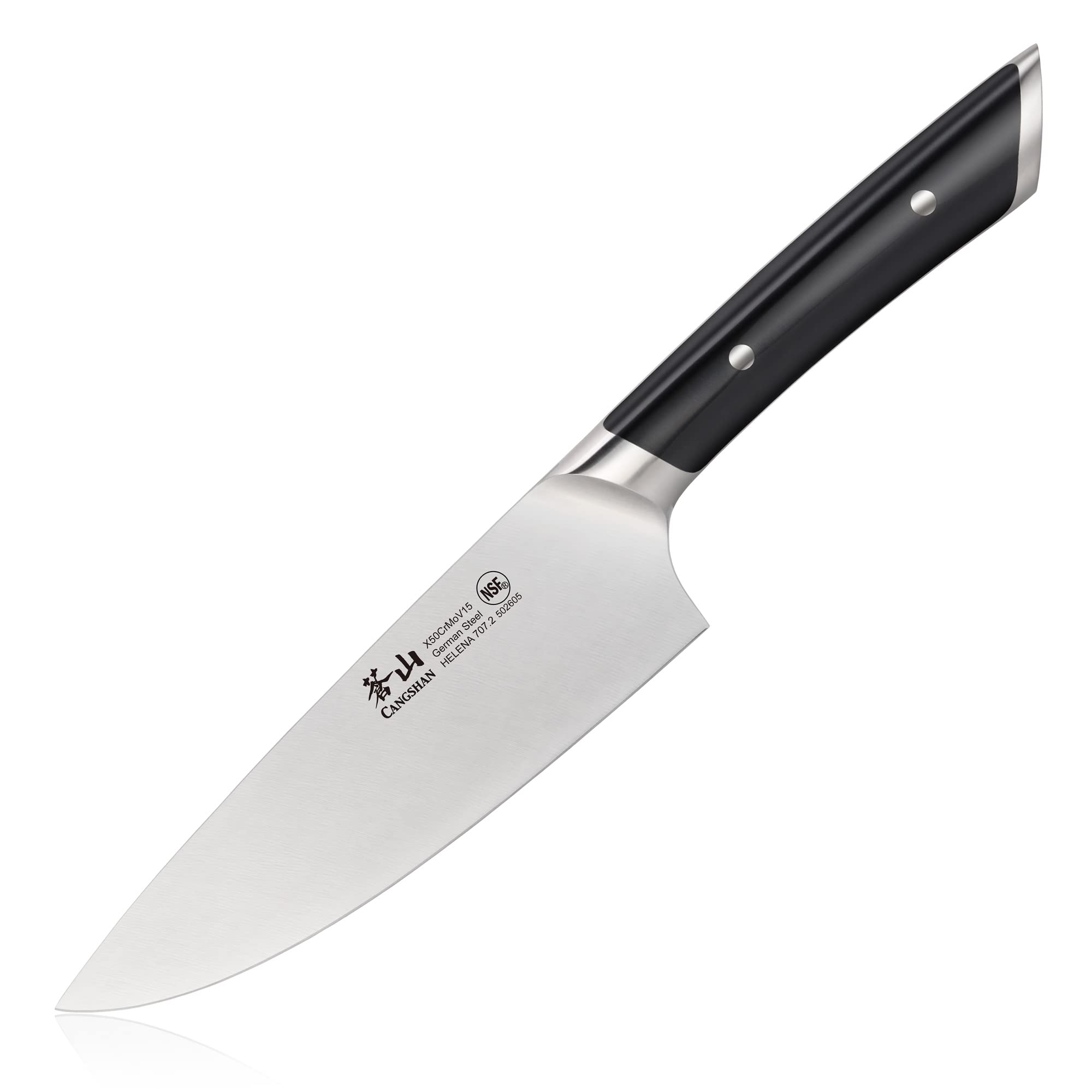 Cangshan HELENA Series German Steel Forged Chef's Knife (Black, 6-Inch)