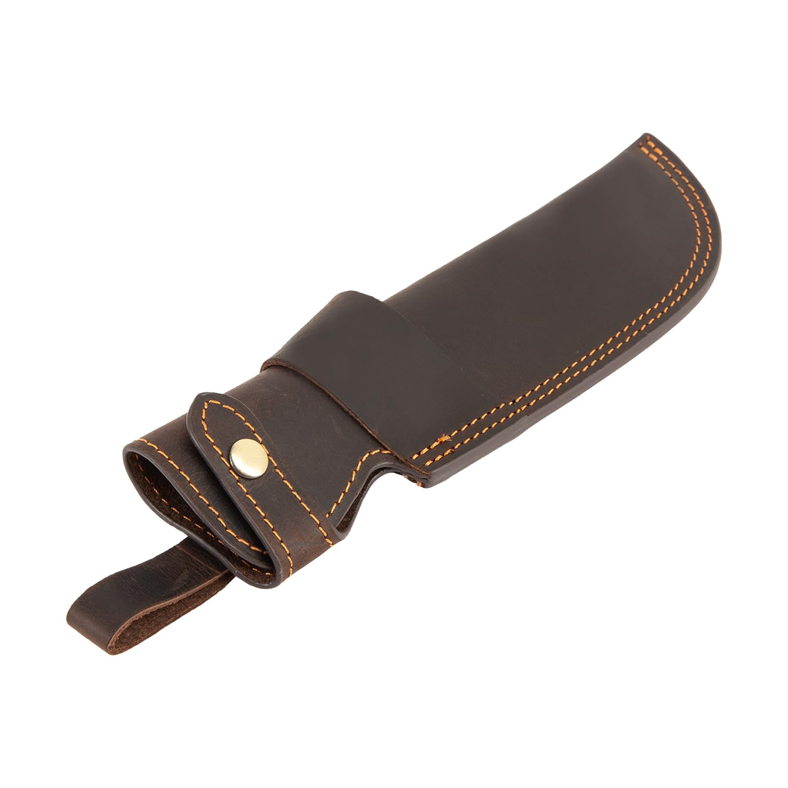 Belt Knife Sheath, Knife Holster for 5 inch Blade Knife, Horizontal Knife Sheath for Belt EDC Knife Holster Belt, Compact Draw Knife Holster,Darkbrown