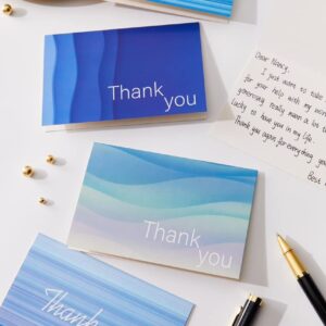 cofullsky Thank You Cards with Envelopes, Thank You Notes Cards Bulk 4 * 6 Blank Baby Shower Thank You Greeting Cards Set for Funeral Wedding Bridal Shower Business Graduation 2024 Coworker Employee