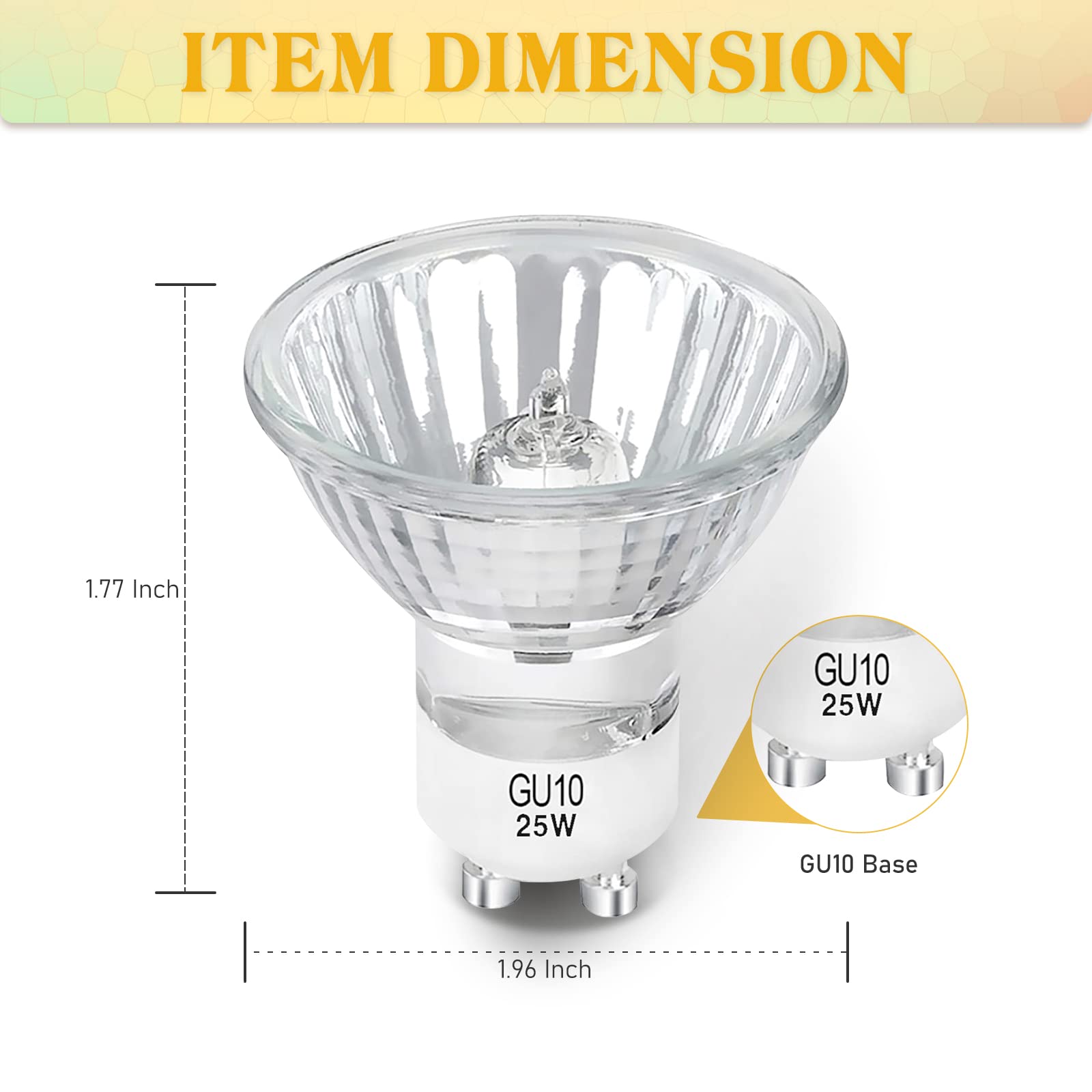 Bobolyn GU10 Halogen Bulb Wax Melt Burner Warmer Replacement Bulbs Warm White 120V 25Watt 2 Pack