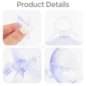 Framendino, 30 Pack Clear Suction Cups with Ring Suction Cups Sucker 1.8 Inch Key Ring Suction Cup Hooks for Windows Wall Car Kitchen Office Hangers Home Decoration