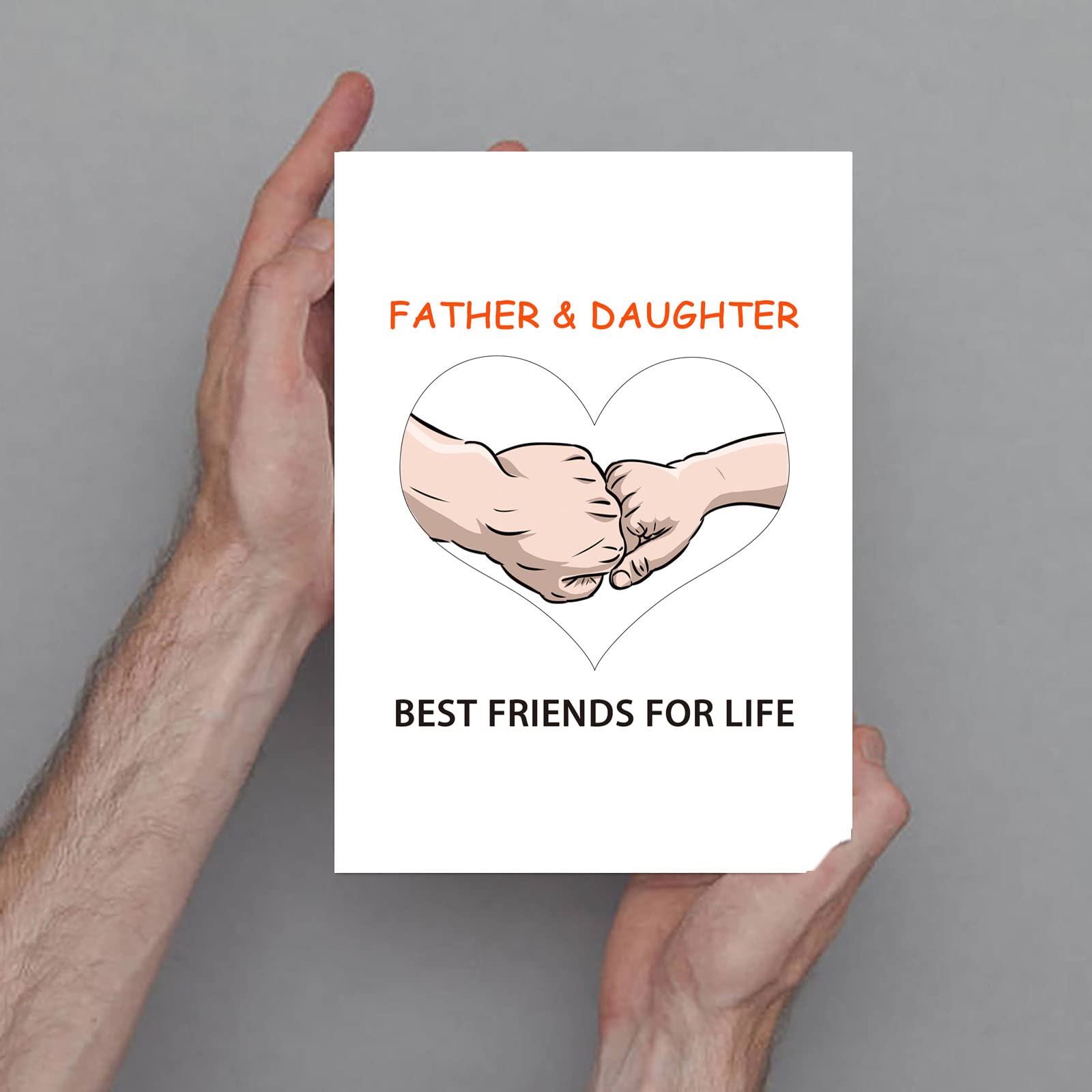 Dapofajo Father's Day Card from Daughter, Father & Daughter Card, Birthday Card for Dad from Daughter, Happy Father Day Card, Greeting Card for Daughter from Father