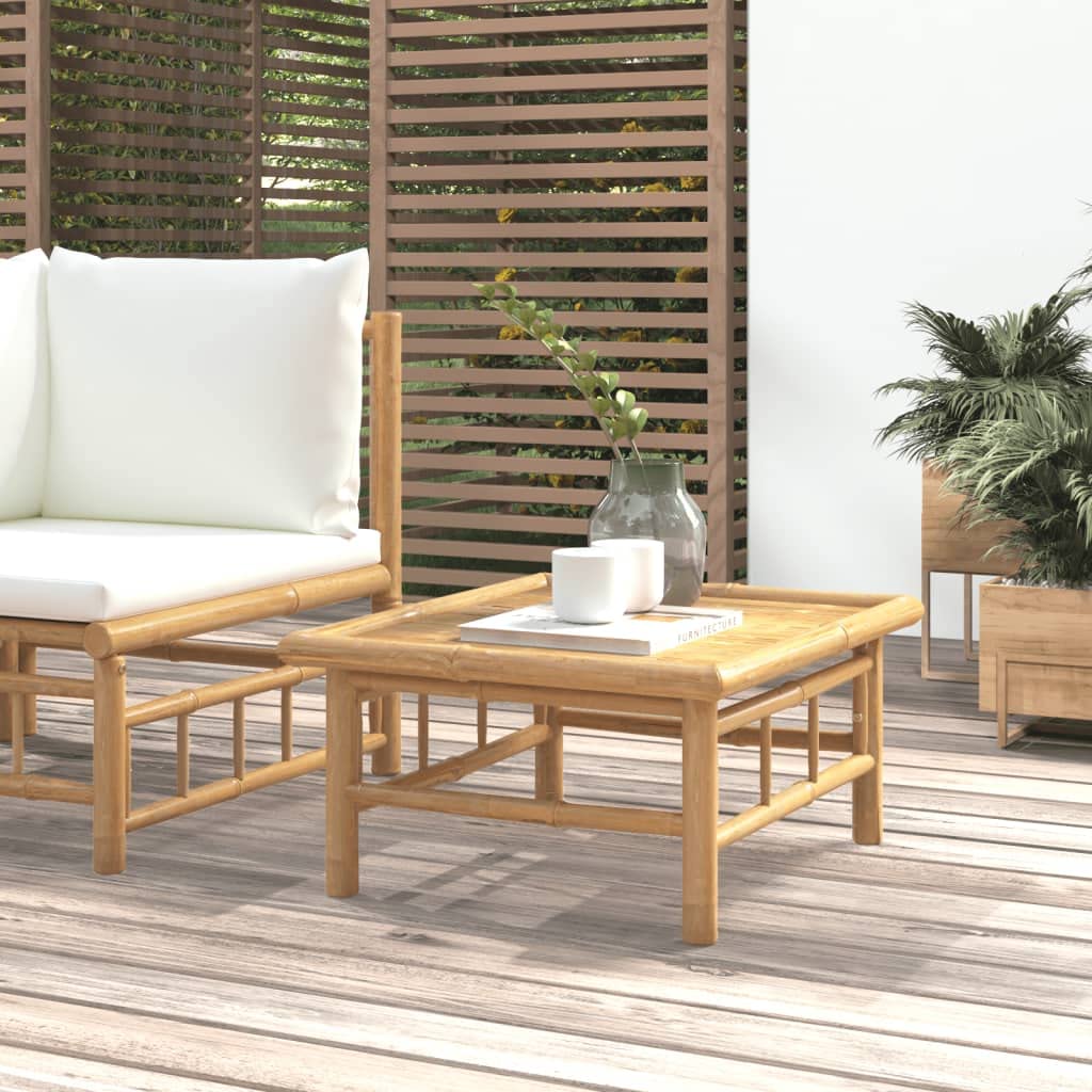 vidaXL Outdoor Bamboo Patio Table - Durable, Weather-Resistant, Easy-to-Clean Outdoor Surface - Perfect for Meals & Decorative Items – Brown.