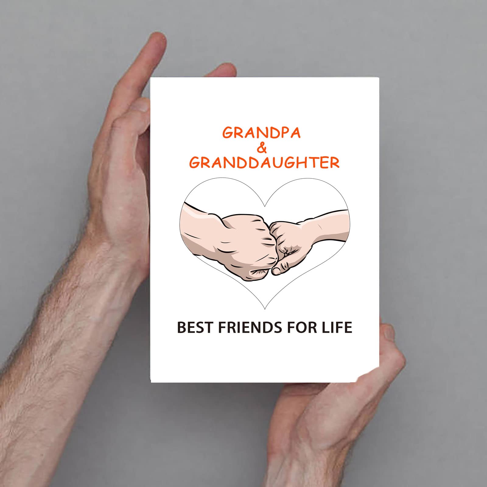 Dapofajo Grandpa & Granddaughter, Grandpa Birthday Card, Cute Card from Granddaughter, Birthday Card for Granddaughter