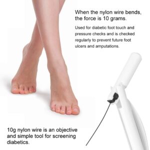 Monofilament for Diabetic Foot Exam,10 Grams Diabetic Foot Monofilament Test Pen,Retractable Pocket Pen Diabetes Lancing Device,for Diabetic Foot Touch and Pressure Checks