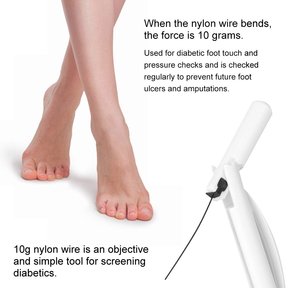 Monofilament for Diabetic Foot Exam,10 Grams Diabetic Foot Monofilament Test Pen,Retractable Pocket Pen Diabetes Lancing Device,for Diabetic Foot Touch and Pressure Checks