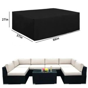 Patio Furniture Covers Waterproof Cushion Covers for Outdoor Furniture Sofa Cover Table Cover Lounge Chair Covers Outdoor Furniture Covers Black (67x37x27.5 inch)