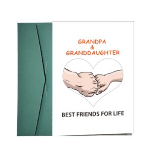 dapofajo grandpa & granddaughter, grandpa birthday card, cute card from granddaughter, birthday card for granddaughter