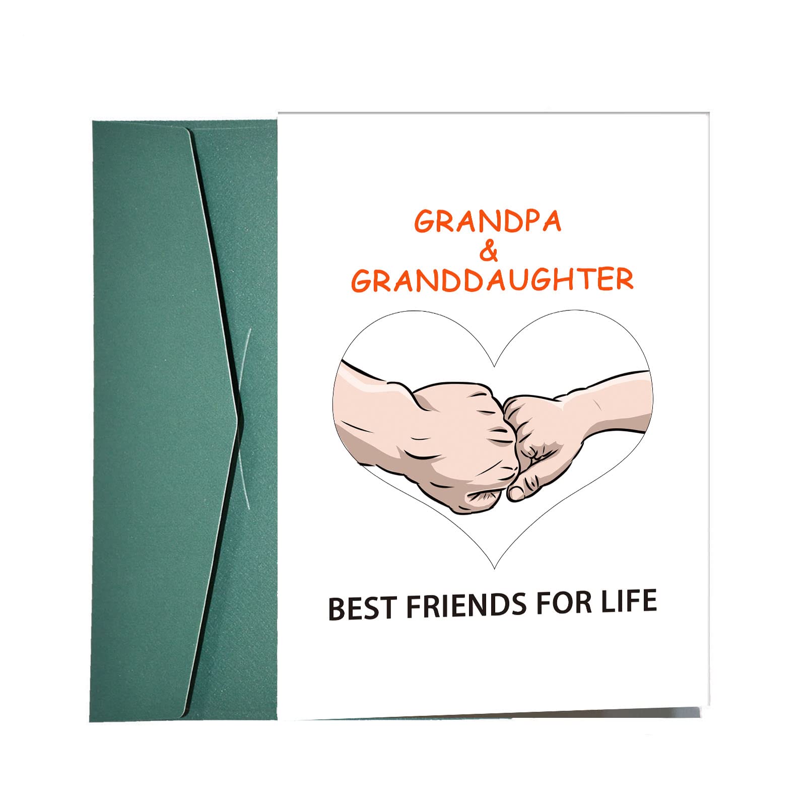 Dapofajo Grandpa & Granddaughter, Grandpa Birthday Card, Cute Card from Granddaughter, Birthday Card for Granddaughter