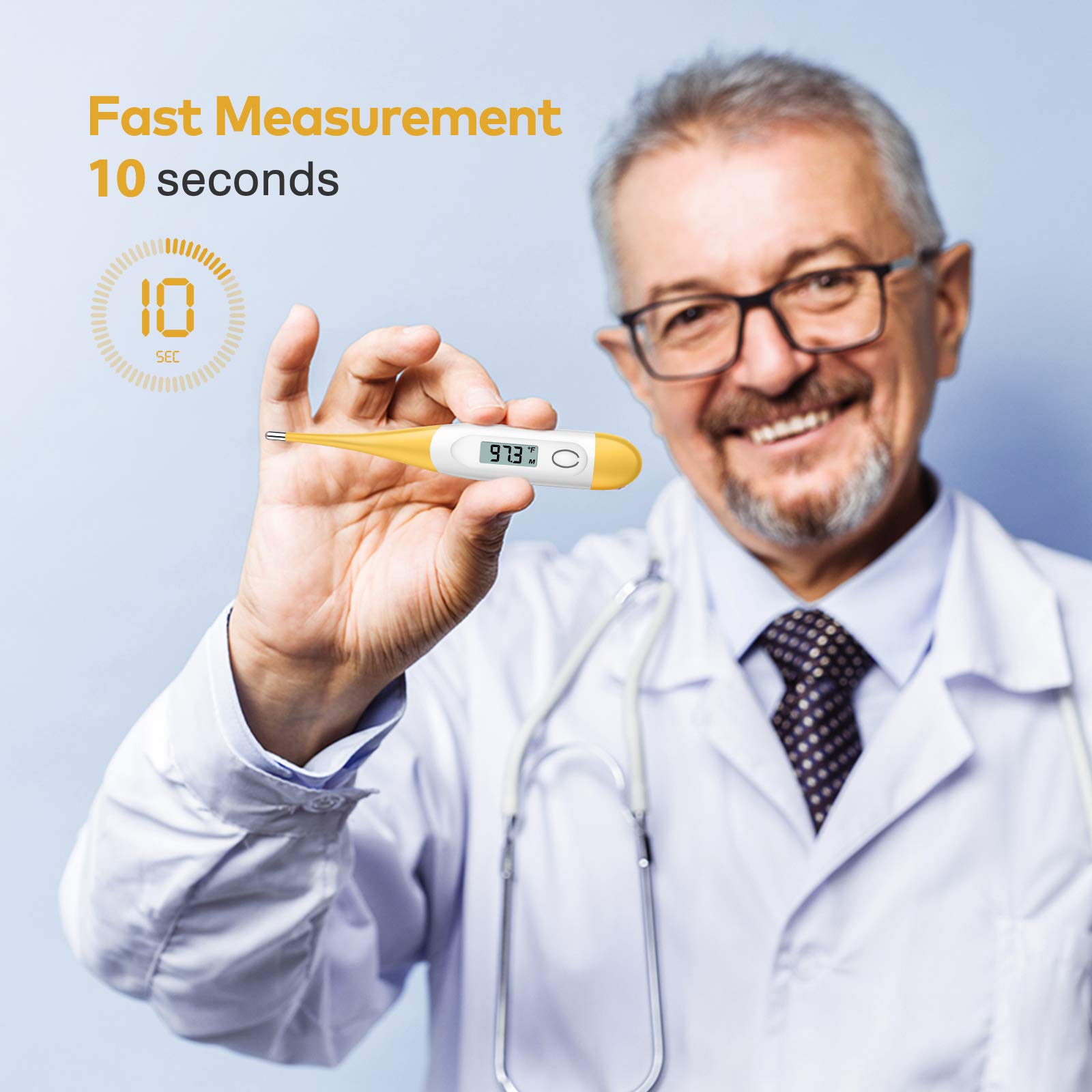 Bundle of Digital Oral Thermometer for Adults, Digital Thermometer for Fever