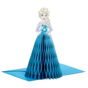 hallmark paper wonder frozen disney princess pop up birthday card (honeycomb elsa) for birthdays, encouragement, all occasions