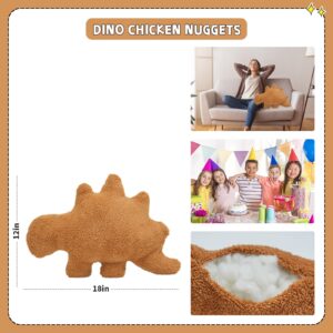 TVVPGG Dino Nugget Plush,18 in Dino Nugget Pillow Stuffed Toy, Funny Dino Chicken Nuggets Pillow Gifts for Kids Adults Girlfriend Christmas