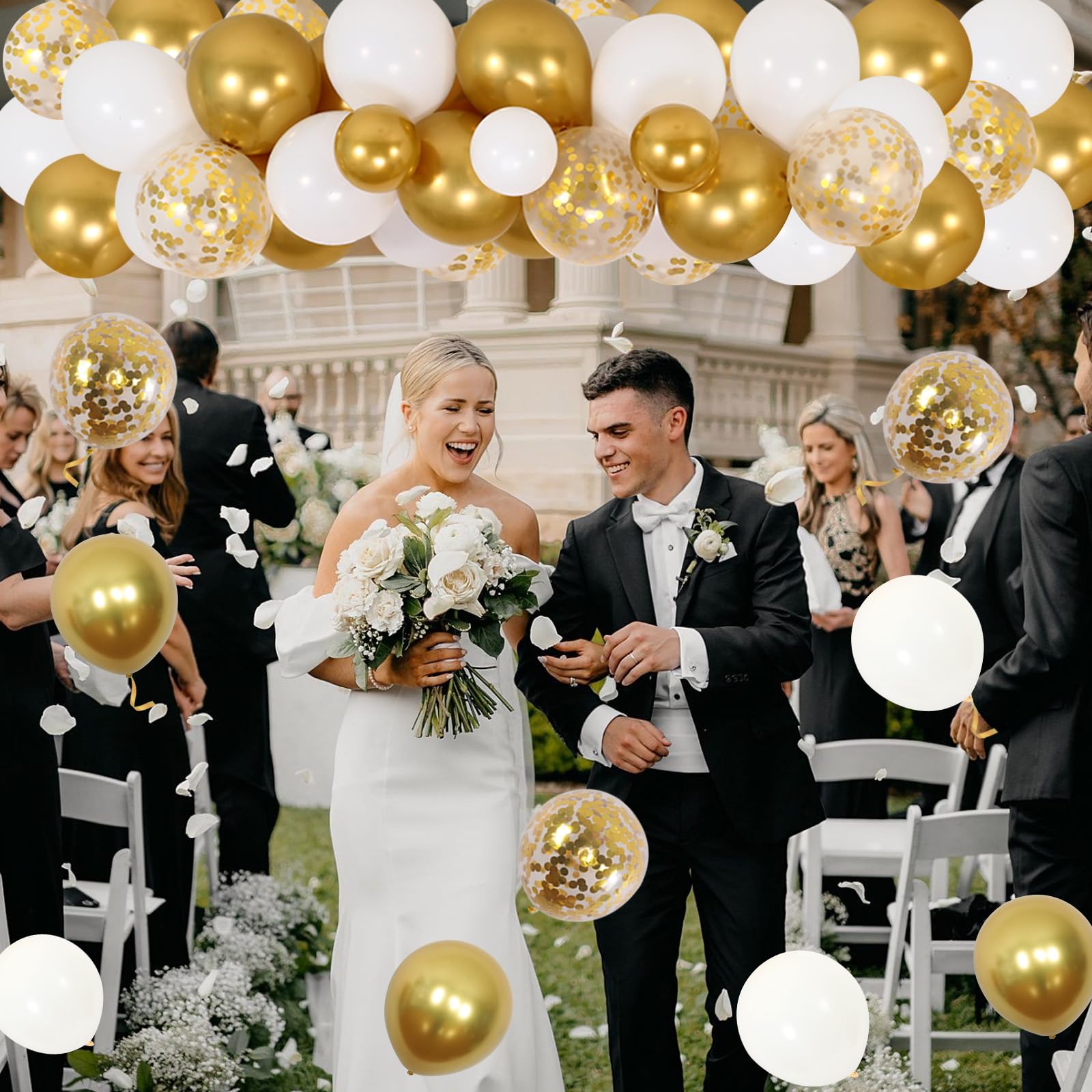 I Do BBQ Bridal Party Decorations Bbq Engagement Party Decor, I Do Bbq Backdrop Banner Rustic Wood Wedding Theme Gold Balloons Kit, Diamond Ring Foil Balloon Glitter for Men Women Couples