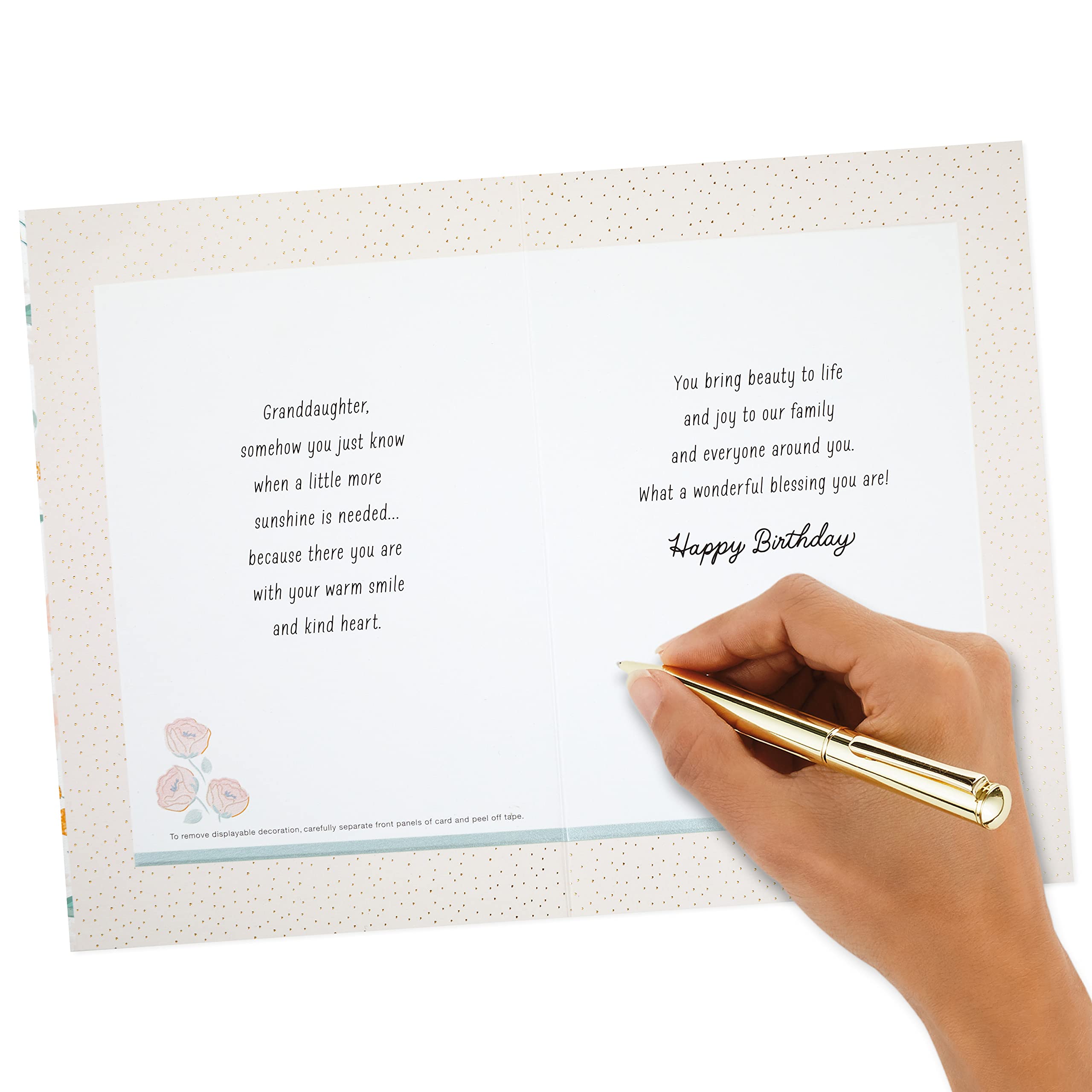 Hallmark Birthday Card for Granddaughter (Removable Heart Ornament)