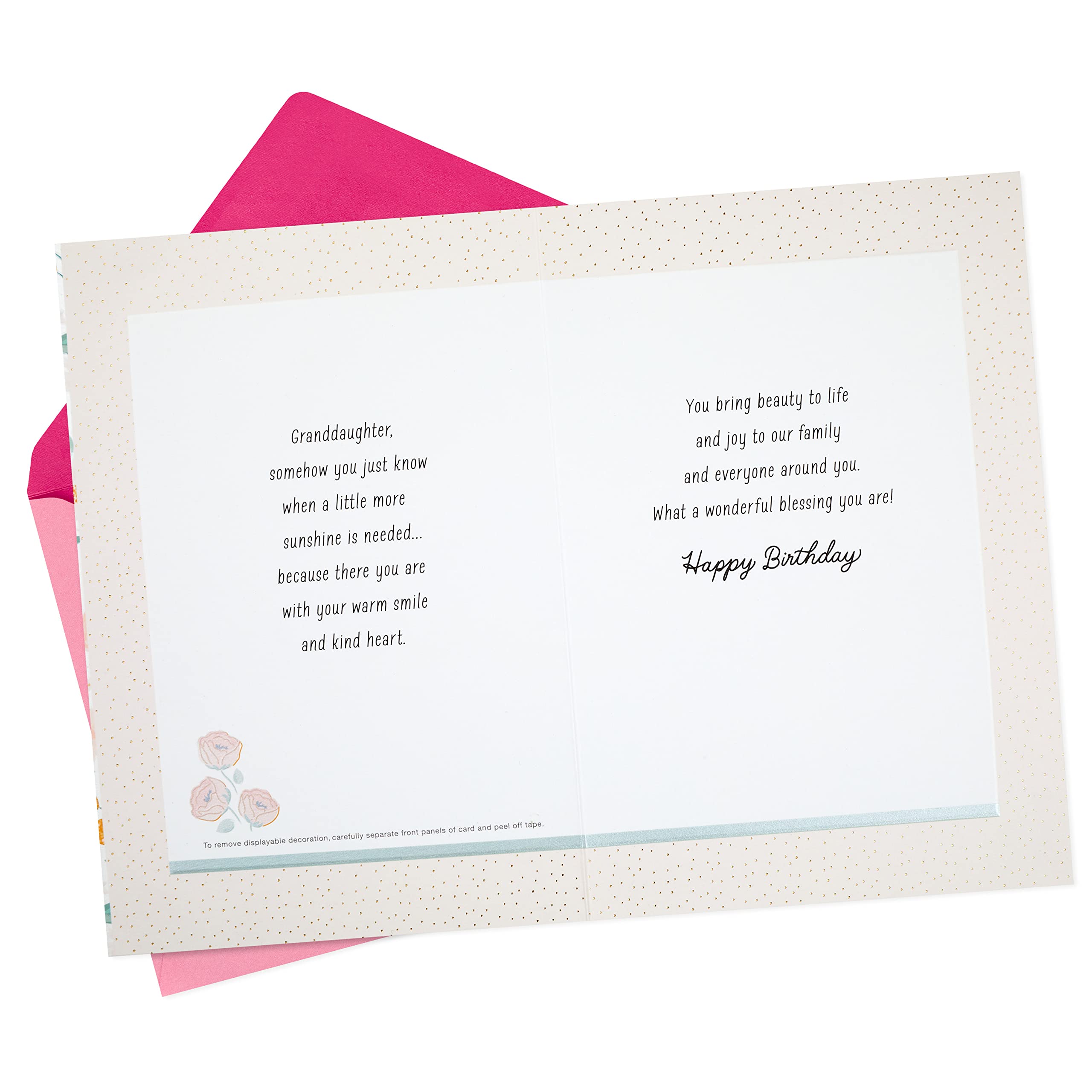 Hallmark Birthday Card for Granddaughter (Removable Heart Ornament)