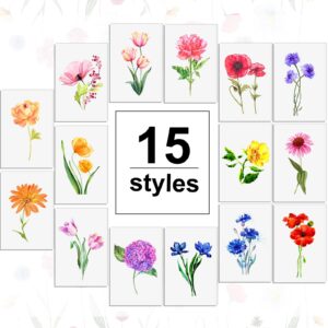 Colarr 150 Set Floral Watercolor Blank Cards with Envelopes Stickers 4 x 6 Inch Note Cards Blank Greeting Cards Bulk Stationary Notecards for Birthday Mother's Day Thank You Gifts