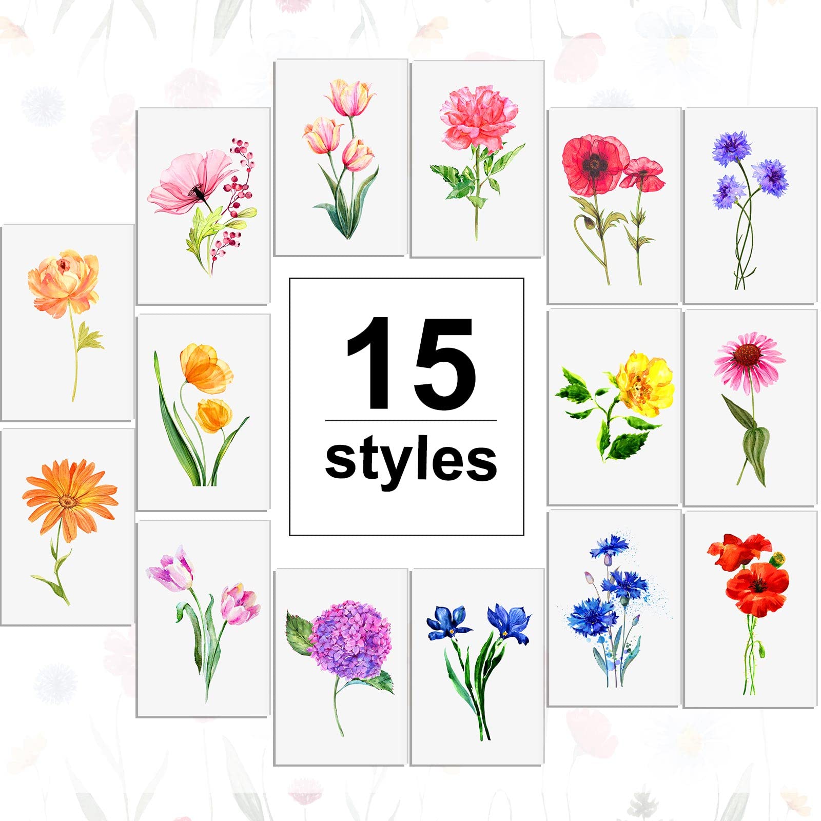 Colarr 150 Set Floral Watercolor Blank Cards with Envelopes Stickers 4 x 6 Inch Note Cards Blank Greeting Cards Bulk Stationary Notecards for Birthday Mother's Day Thank You Gifts