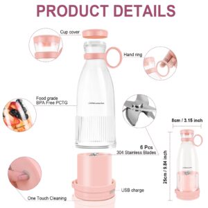 LittleLuxuries Portable Manual Food Blender, Pink