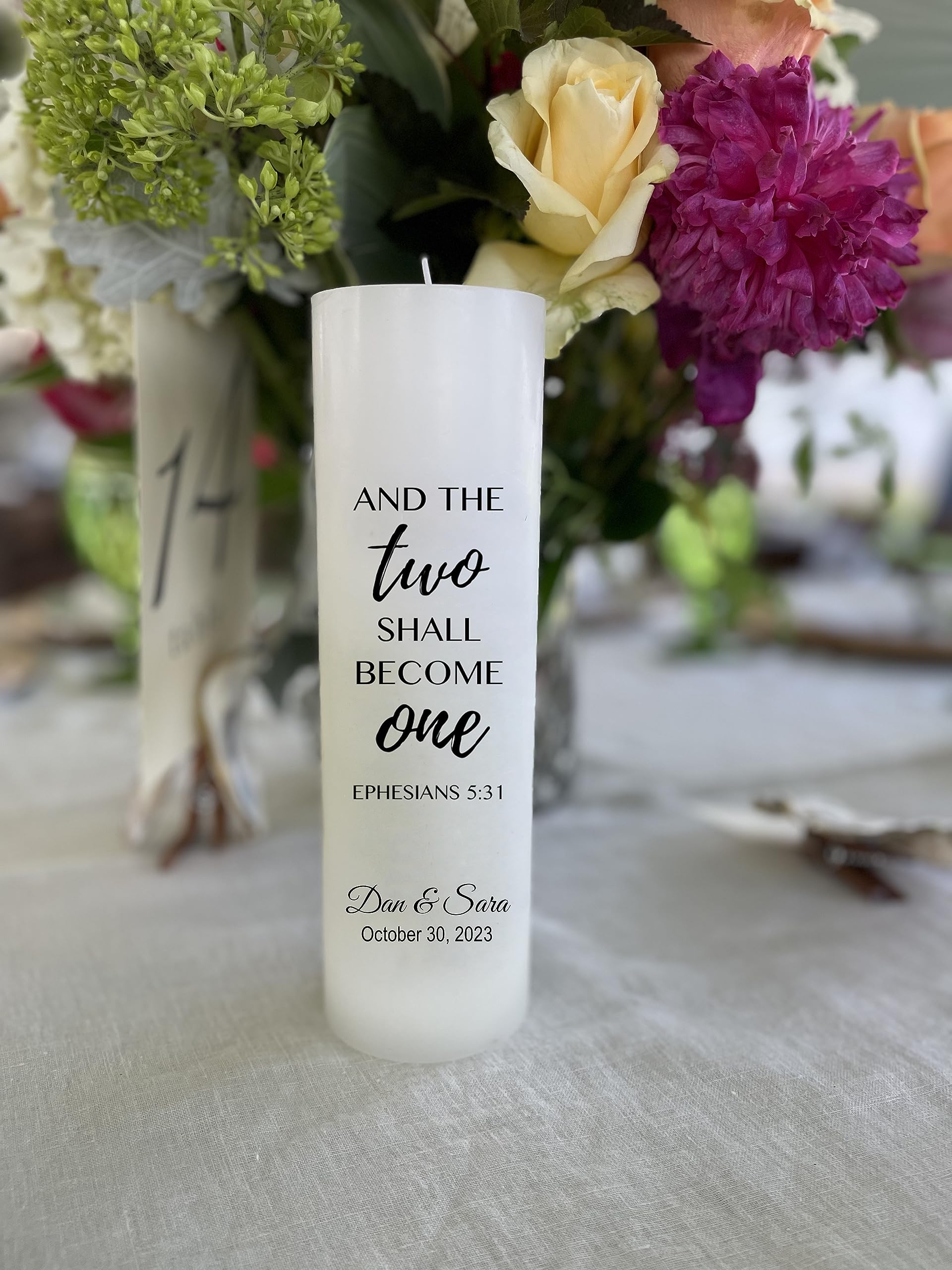 Unity Candle and The Two Shall Become One Personalized