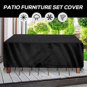 Patio Furniture Covers Waterproof Cushion Covers for Outdoor Furniture Sofa Cover Table Cover Lounge Chair Covers Outdoor Furniture Covers Black (67x37x27.5 inch)