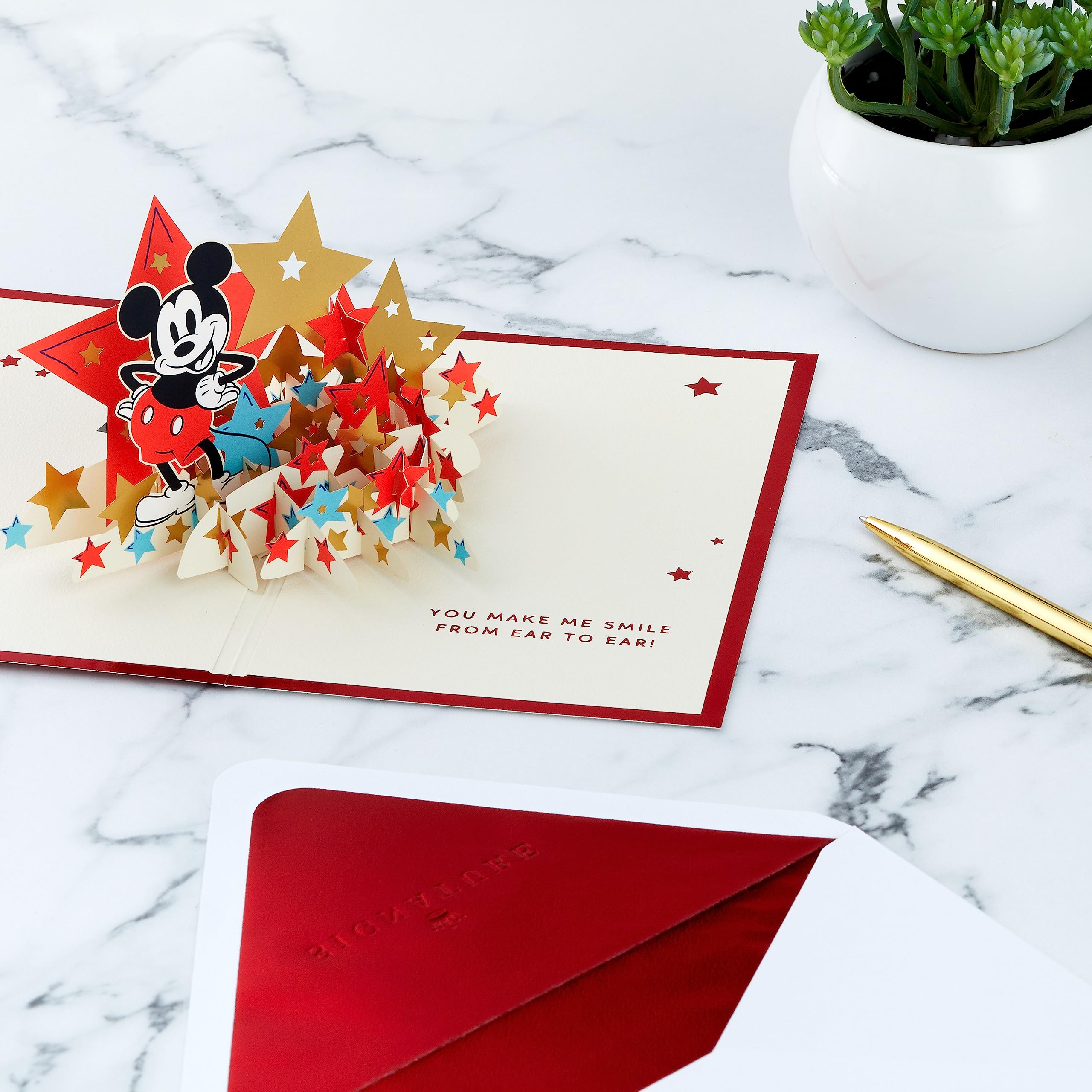 Hallmark Signature Paper Wonder Pop Up Birthday Card, Thank You Card, Encouragement Card (Mickey Mouse)