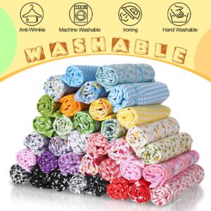 Macarrie 35 Pcs 100% Cotton Fabric Quilting Patchwork Fabric Fat Quarter for Sewing Quilting Squares Fabric Bundles Floral Printed Sewing Supplies for Quilting Patchwork (10 x 10 Inch)