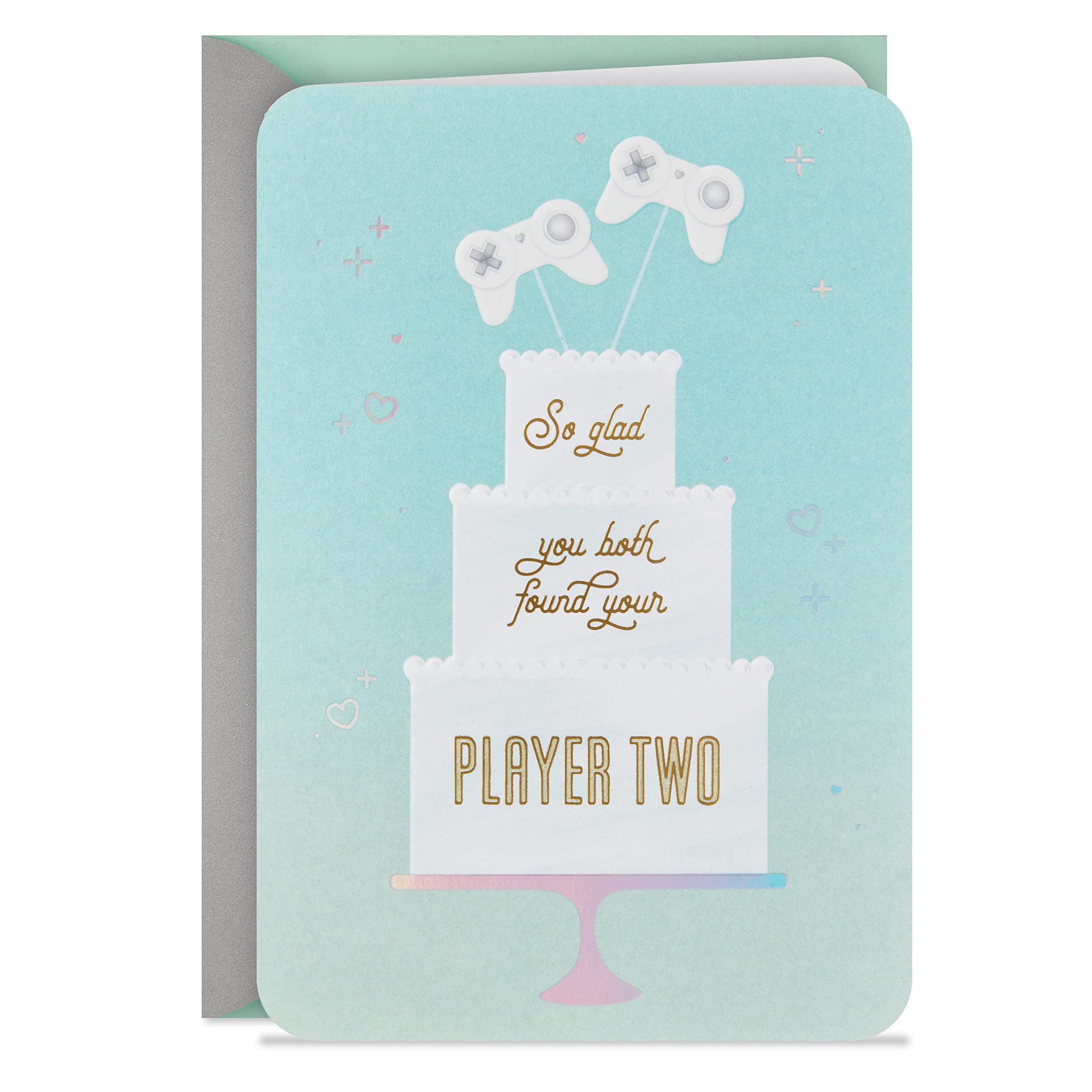 Hallmark Wedding Card, Bridal Shower Card, Engagement Card (Video Game Wedding Cake)