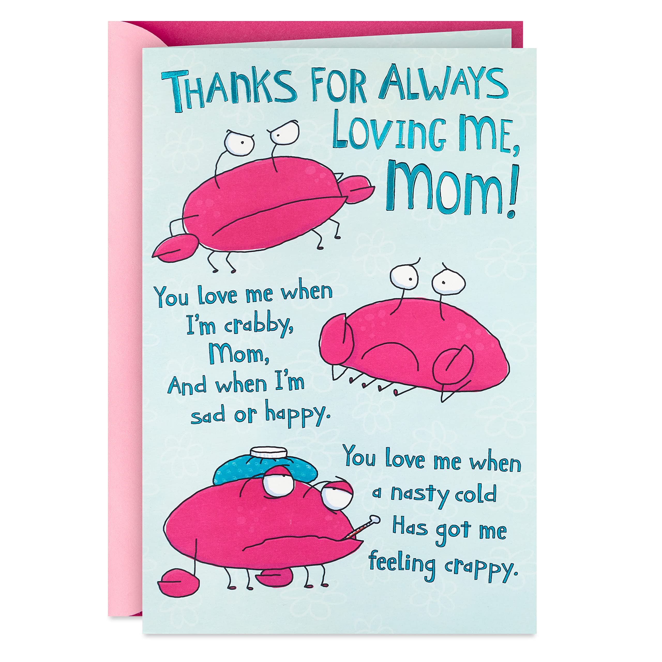 Hallmark Birthday Card for Mom (Pop Up Crab)