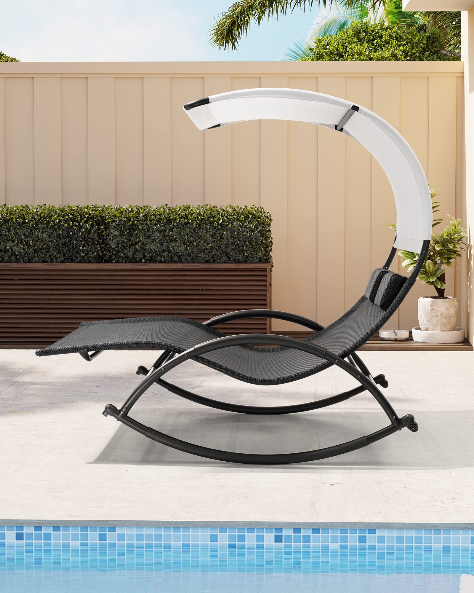 Crestlive Products Outdoor Double Chaise Lounge, Patio Swing