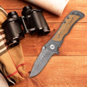 XJF Engraved Pocket Knife for Son-in-Law, Best Son-in-Law Ever, Wedding Gifts Ideas for Son-in-Law, Hiking Camping Gifts for Son-in-Law