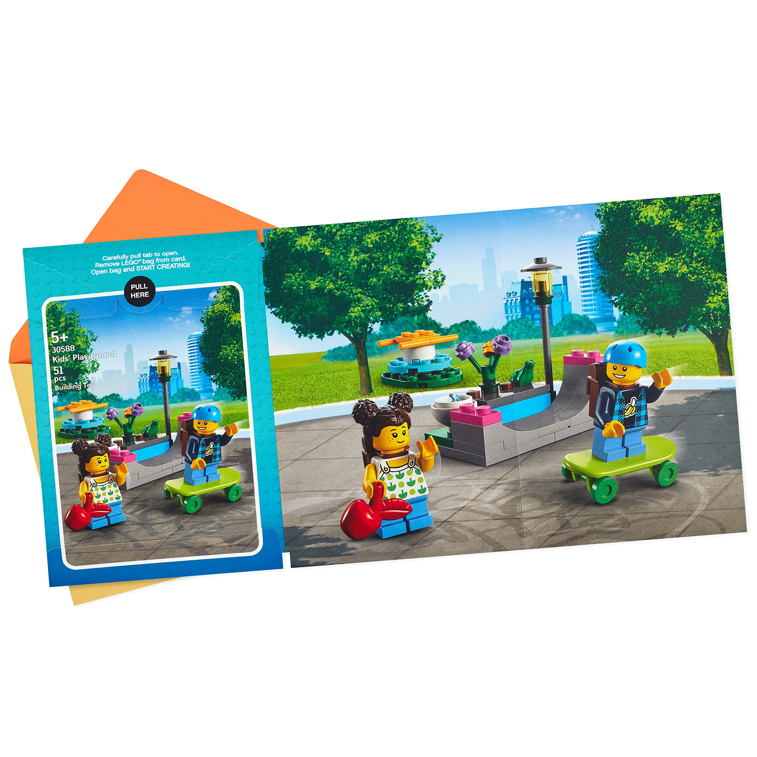 Hallmark Birthday Card for Kids with Legos (Playground Building Kit, Ages 5 and Up)