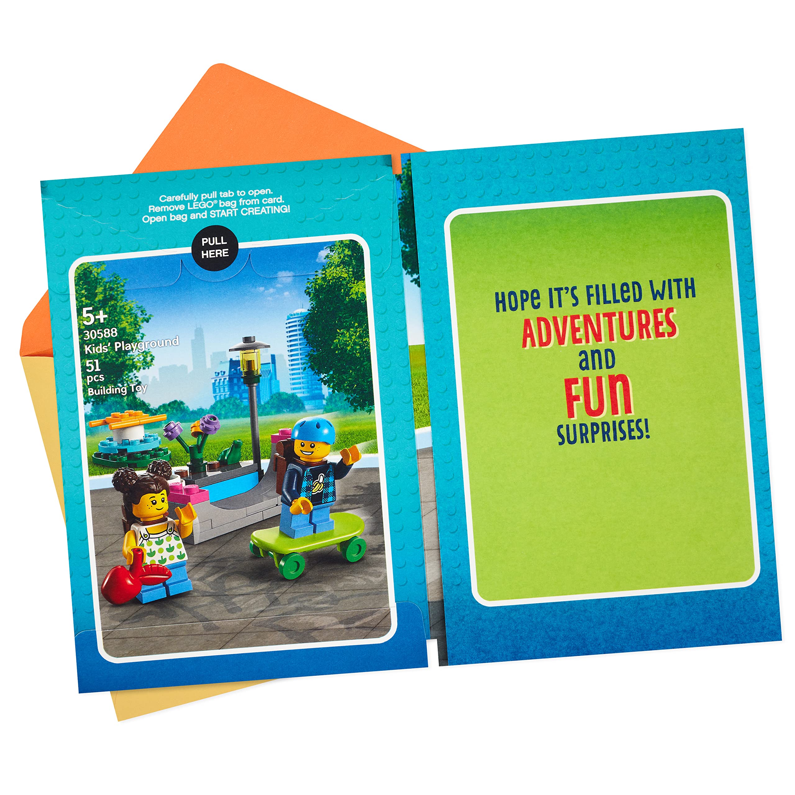 Hallmark Birthday Card for Kids with Legos (Playground Building Kit, Ages 5 and Up)