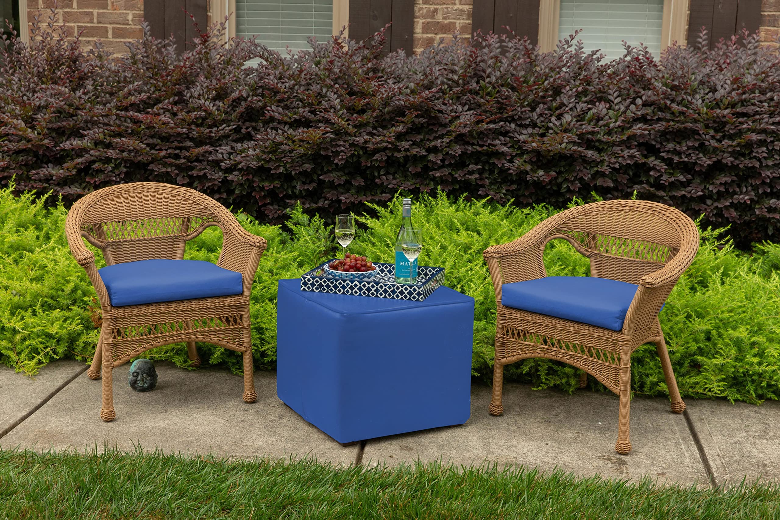 Naturesroom Sunbrella Patio Cushions -Wicker Seat Pad - 18" W x 18" L x 2.5" T, Outdoor Chair Cushion with Comfort, Style & Durability Designed for Outdoor Living - Made in The USA