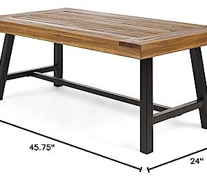 Christopher Knight Home Carlisle Outdoor Acacia Wood Coffee Table and Bench Set