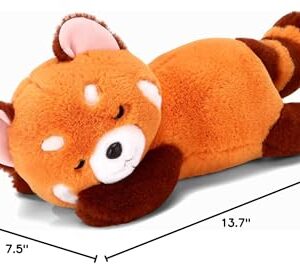 Red Panda Stuffed Animal Pillow Cute Red Panda Plush Toy Panda Plushie Gift for Girlfriend Kids Birthday 13.7" Red Panda Pillow