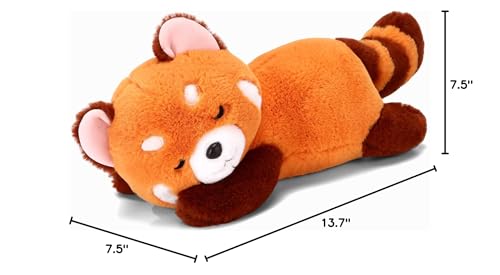 Red Panda Stuffed Animal Pillow Cute Red Panda Plush Toy Panda Plushie Gift for Girlfriend Kids Birthday 13.7" Red Panda Pillow