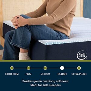 Serta - iComfortECO F20GL Plush 12.5" Queen Smooth Top Memory Foam Mattress, Cooling, Pressure Relief, Utilizing Recycled and Plant-based Material, 100 Night Trial, CertiPUR-US Certified