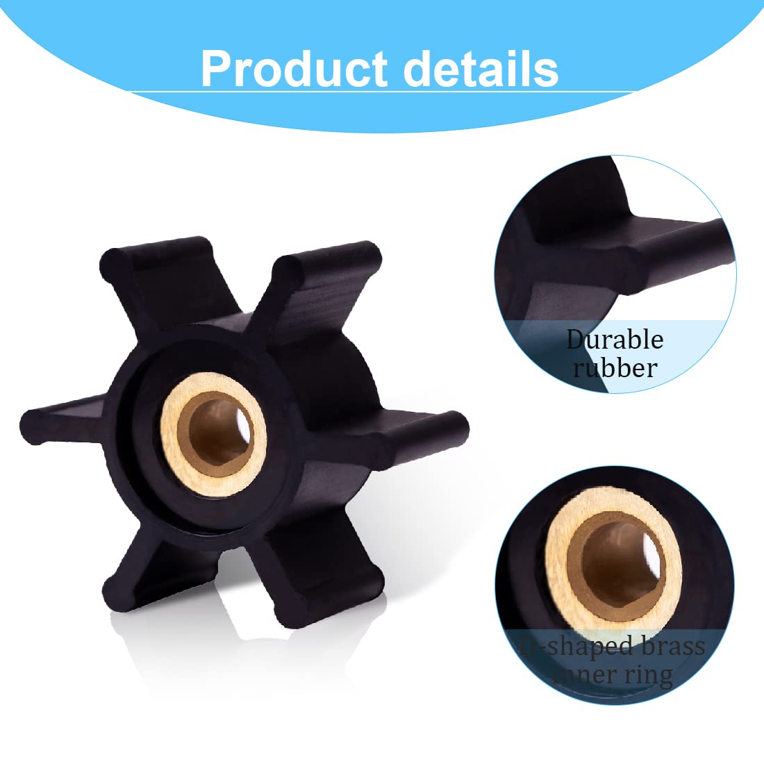 GTPARTES 49-16-2771 Brass Core Impeller with O-Ring Kit Compatible With Milwaukee M18 Transfer Pumps