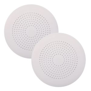 hair catcher round silicone hair stopper with suction cup quick & easy to install perfect for bathroom, bathtub & kitchen use - pack of 2 (white)