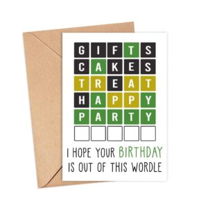 Wordle Happy Birthday Card - I Hope Your Birthday Is Out Of This Wordle Card - Funny Wordle Birthday Card For Friends- Her -Him - Cute Birthday Wordle Card - Wordle Card - Happy Birthday Idea Gift