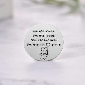 TELEIXIPHONE Cute Bunny Heart 2-Sided Pocket Hug Token Inspirational Birthday Love Long Distance Present - YOU ARE LOVED