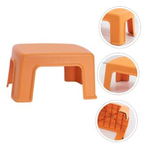 Levemolo Baby Step Stool 1pc Plastic Stool Stools for Kids Kids Step Stool Ottoman Sleeper Bed for Adults Bathroom Footstool Kindergarten Stool Home Furniture Orange Household Bathroom Stool Pp Baby