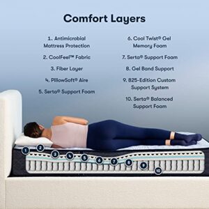 Serta Perfect Sleeper Enhanced 12" Full Mattress - Firm, Cooling Gel Memory Foam, Pocket Innersprings for Motion Isolation, Edge Support, CertiPUR-US Certified - Nurture Night