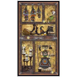 steampunk halloween 2 cotton panel 24 x 44 size 29597 qt