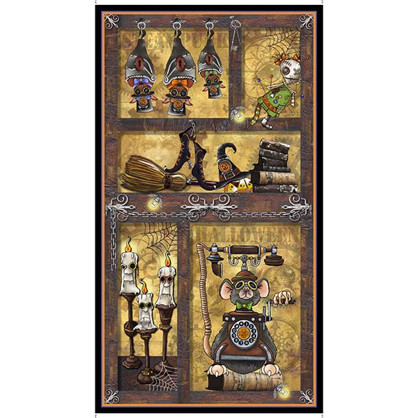 Steampunk Halloween 2 Cotton Panel 24 X 44 Size 29597 QT