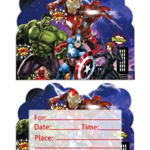 SUTRADHAR Superhero Birthday Invitations,Superhero Party Invitations Birthday Party Supplies Decoration (Invitations1)