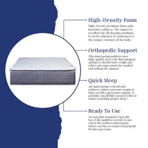 Greaton 12" Firm Bed Mattress, Comfy and Relaxing Double Sided Mattresses for Proper Sleep, Heavy Duty Internal Structure Provide Accurate Body Support, Twin XL