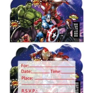 SUTRADHAR Superhero Birthday Invitations,Superhero Party Invitations Birthday Party Supplies Decoration (Invitations1)