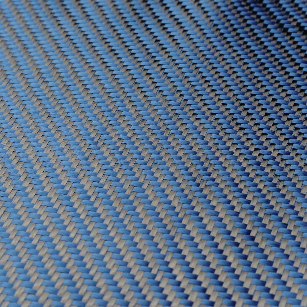 BARTOO 59" x 12" Carbon Fabric Cloth 3K Fabric Cloth (150cmx30cm) 220gsm High Strength Carbon Fiber Fabric (150cmx30cm, Blue, 1)