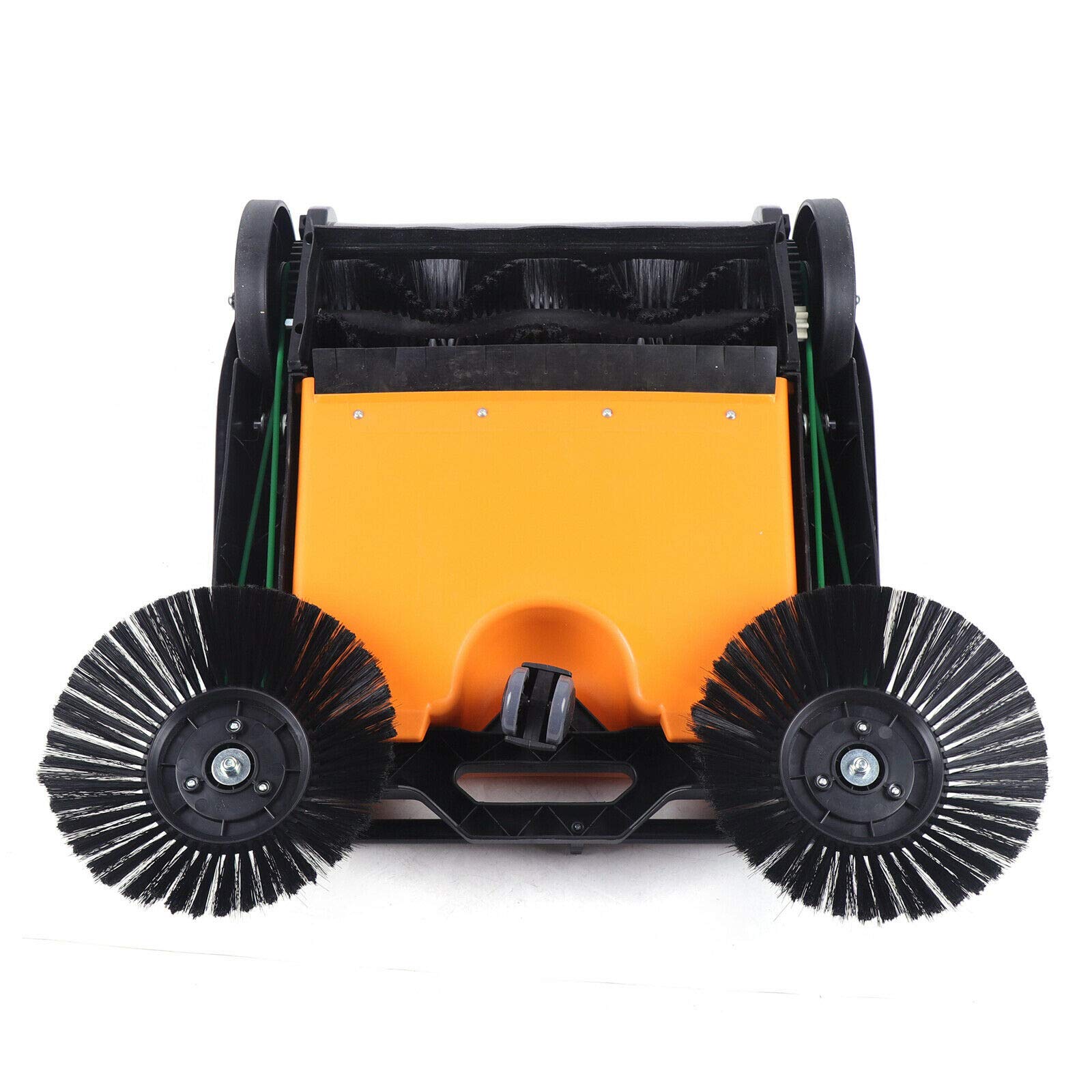 Hand Push Floor Sweeper 26 Inch 15L Walk-Behind Outdoor and Indoor Push Carpet Sweeper Hand-push Sweeping Sweeper Foldable Manual Industrial Push Cleaner for Street Garden Warehouse Sweeping Cleaning